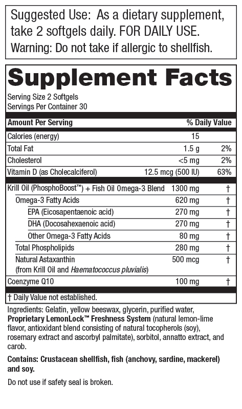 Krill Omega 50+<sup>®</sup> 100 MG Co-Q10 - with PhosphoBoost - SP