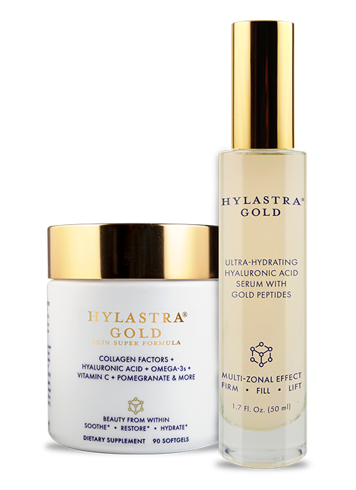 Hylastra<sup>®</sup> Gold - Healthy Aging System - 1 Serum + 1 Bottle Softgels